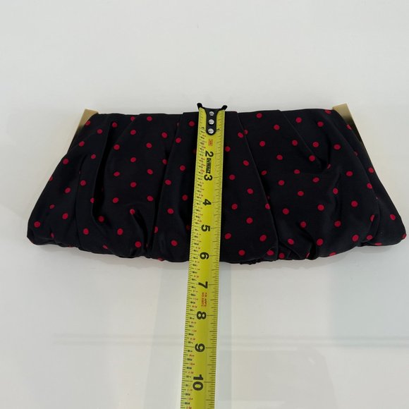 DOLCE & GABBANA BLACK AND RED POLKA DOT HARD GOLD CASE CLUTCH NWOTS! - Picture 17 of 17